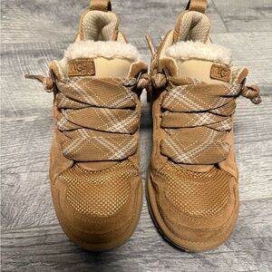 UGG Womens Brown Sneakers with Cream Accents